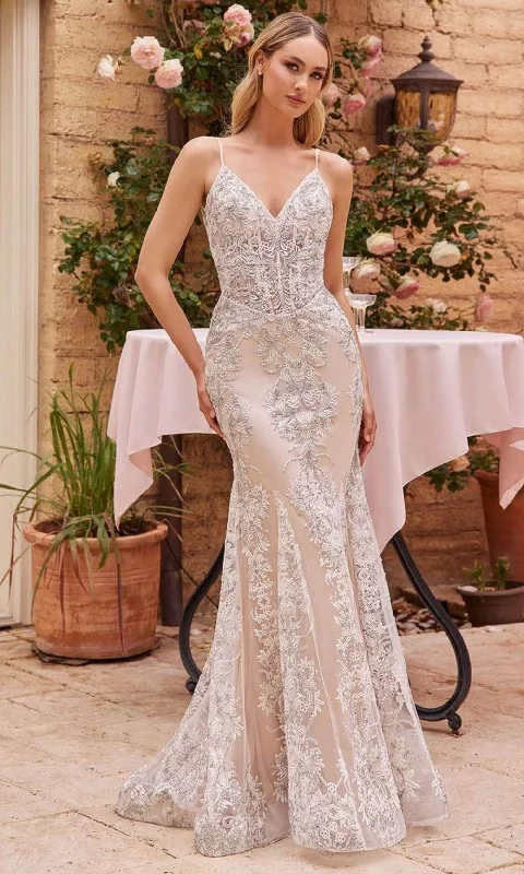 Ladivine J859W - Embroidered Bridal Gown Flowy unclassified dresses