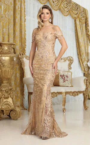 May Queen RQ8074 - Cap Sleeve Gown Date night unclassified dresses