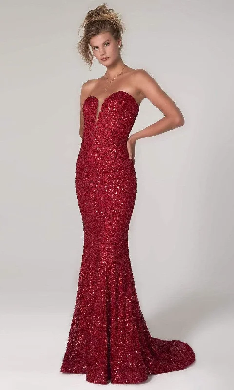 SCALA - 60093SC Sweetheart Bedazzled Sheath Evening Gown Elegant evening unclassified dresses