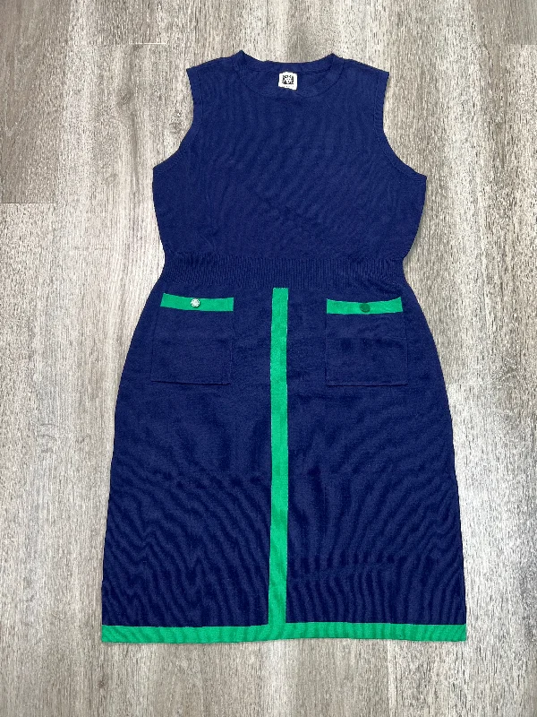 Dress Casual Midi By Anne Klein In Blue, Size: L Stylish Pleated Skirt