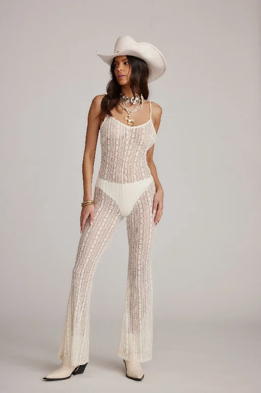 Cammie White Lace Sheer Jumpsuit Lace Dress Perfect