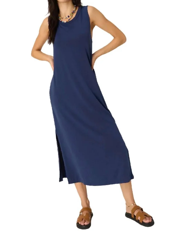 Darla Tank Dress In Navy Tank Dress for Women