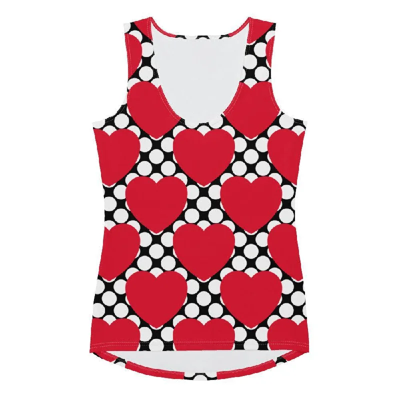 ELLIE LOVE DOT red black - Tank Top Easygoing Tank Dress